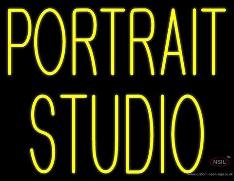 Yellow Portrait Studio Neon Sign 