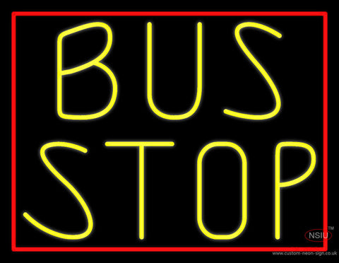 Yellow Bus Stop Neon Sign 