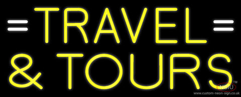 Yellow Travel And Tours Neon Sign 