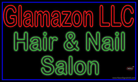 Custom Glamazon LLC Hair And Nail Salon Real Neon Glass Tube Neon Sign 