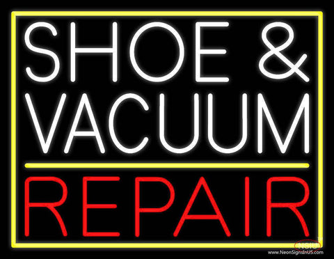 White Shoe and Vacuum Red Repair Real Neon Glass Tube Neon Sign 