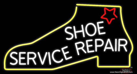 White Shoe Service Repair Real Neon Glass Tube Neon Sign 