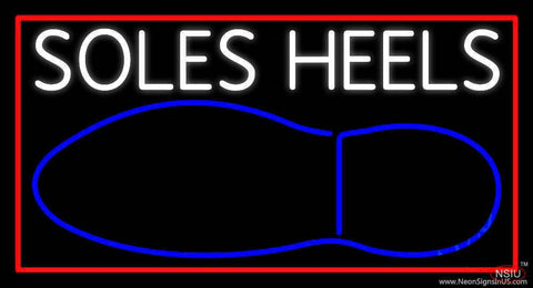 White Soles Heels Real Neon Glass Tube Neon Sign 