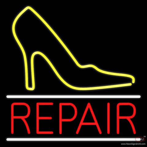 Yellow Sandal Logo Repair Real Neon Glass Tube Neon Sign 