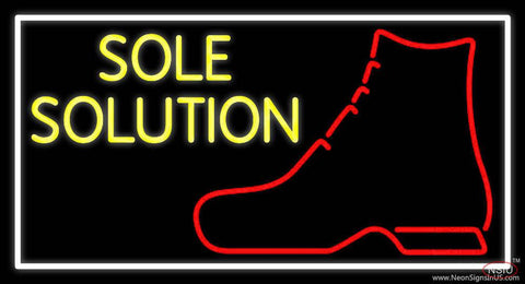 Yellow Sole Solution Real Neon Glass Tube Neon Sign 
