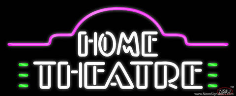 White Home Theatre Real Neon Glass Tube Neon Sign 