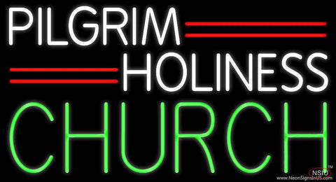 White Pilgrim Holiness Green Church Real Neon Glass Tube Neon Sign 