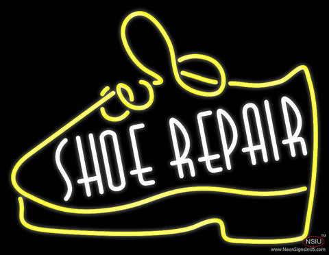 White Shoe Repair Yellow Shoe Real Neon Glass Tube Neon Sign 