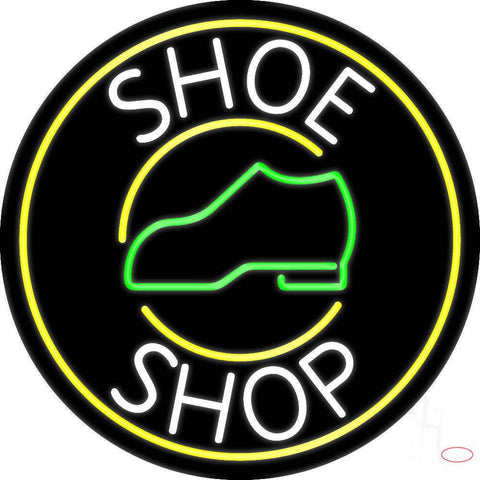 White Shoe Shop With Border Real Neon Glass Tube Neon Sign 