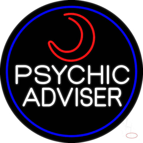 White Psychic Advisor With Logo Real Neon Glass Tube Neon Sign 