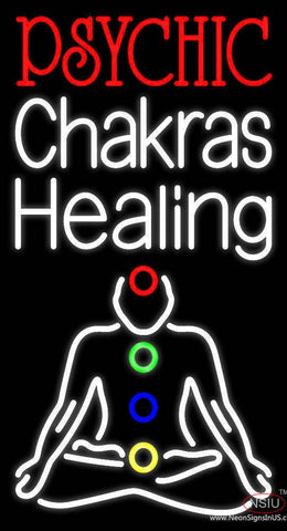White Psychic Chakras Healing Real Neon Glass Tube Neon Sign 
