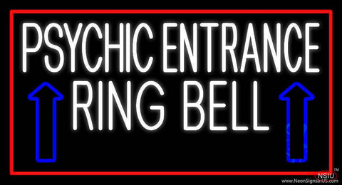 White Psychic Entrance Ring Bell Red Border Real Neon Glass Tube Neon Sign 