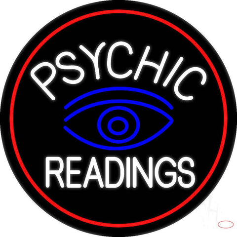 White Psychic Readings With Blue Eye Real Neon Glass Tube Neon Sign 