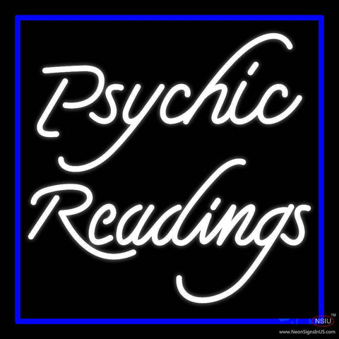 White Psychic Readings With Border Real Neon Glass Tube Neon Sign 