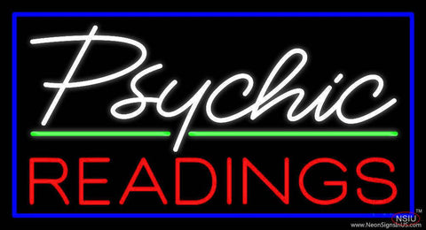 White Psychic Red Readings With Border Real Neon Glass Tube Neon Sign 