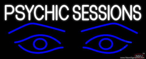 White Psychic Sessions With Blue Eye Real Neon Glass Tube Neon Sign 