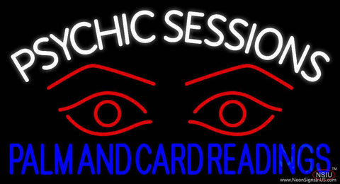 White Psychic Sessions With Red Eye Real Neon Glass Tube Neon Sign 