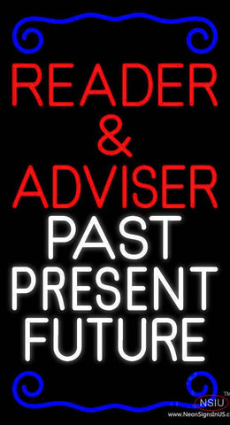 White Reader And Advisor White Past Present Future Real Neon Glass Tube Neon Sign 