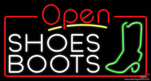 White Shoes Boots Open Real Neon Glass Tube Neon Sign 