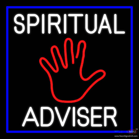 White Spiritual Advisor With Red Palm Real Neon Glass Tube Neon Sign 