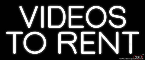 White Videos To Rent Real Neon Glass Tube Neon Sign 