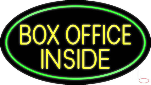 Yellow Box Office Inside Real Neon Glass Tube Neon Sign