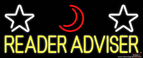 Yellow Reader Advisor Real Neon Glass Tube Neon Sign 