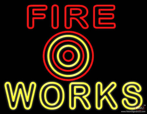 Double Stroke Stylish Fireworks Real Neon Glass Tube Neon Sign 