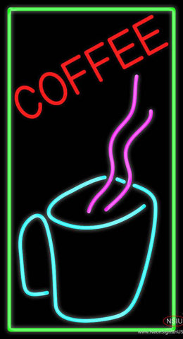 Coffee Cup With Pink Steam Real Neon Glass Tube Neon Sign 