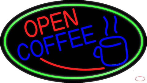 Coffee Open Real Neon Glass Tube Neon Sign 