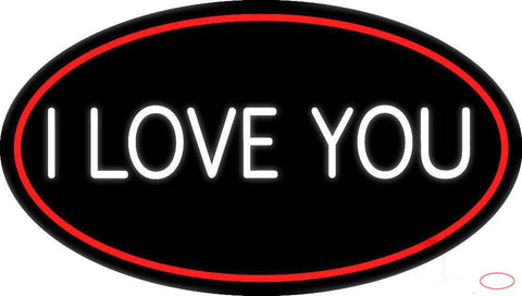 White I Love You Real Neon Glass Tube Neon Sign 
