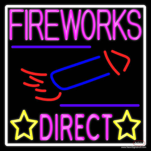 Fire Work Direct  Real Neon Glass Tube Neon Sign 