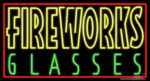 Fire Work Glasses  Real Neon Glass Tube Neon Sign 