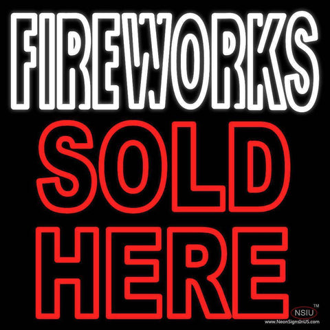 Fire Work Sold Here Real Neon Glass Tube Neon Sign 