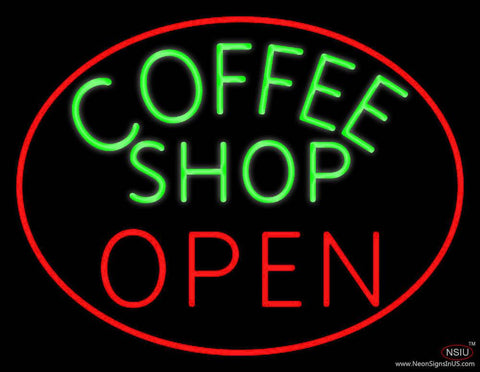 Coffee Shop Open Real Neon Glass Tube Neon Sign 