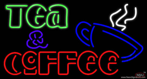 Double Stroke Tea And Coffee Real Neon Glass Tube Neon Sign 