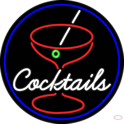 Cocktail Glass Real Neon Glass Tube Neon Sign 