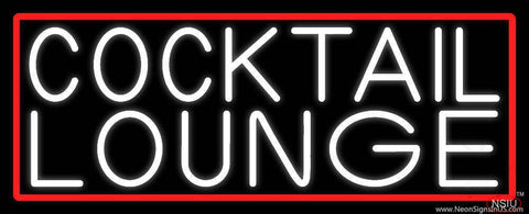 Cocktail Lounge With Red Border Real Neon Glass Tube Neon Sign 