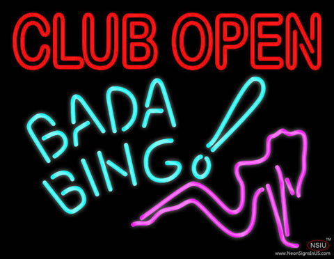 Club Open Bada Bing Real Neon Glass Tube Neon Sign