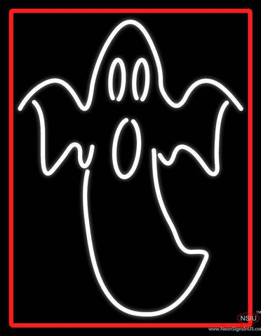 Ghost With Red Border Real Neon Glass Tube Neon Sign 