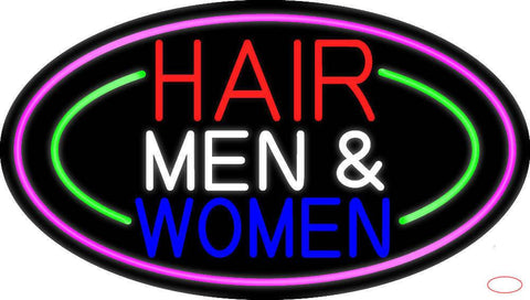 Hair Men And Women Real Neon Glass Tube Neon Sign 