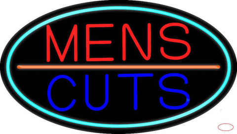 Mens Cuts Real Neon Glass Tube Neon Sign 