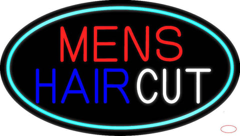 Mens Hair Cut Real Neon Glass Tube Neon Sign 