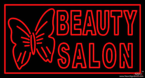 Beauty Salon With Butterfly Logo Real Neon Glass Tube Neon Sign 