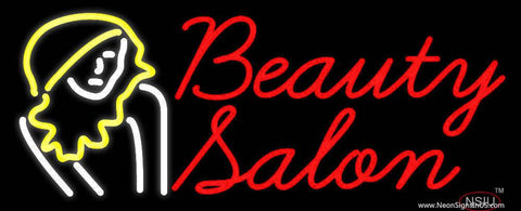 Beauty Salon With Girl Real Neon Glass Tube Neon Sign 