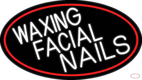 Waxing Facial Nails Real Neon Glass Tube Neon Sign 