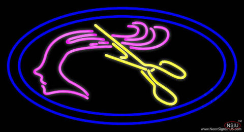Haircut Logo Real Neon Glass Tube Neon Sign 