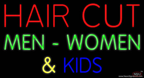 Haircut Men Women And Kids Real Neon Glass Tube Neon Sign 