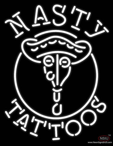 Nasty Tattoos Real Neon Glass Tube Neon Sign