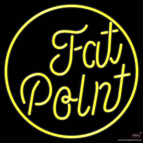 Yellow Fat Point Real Neon Glass Tube Neon Sign 